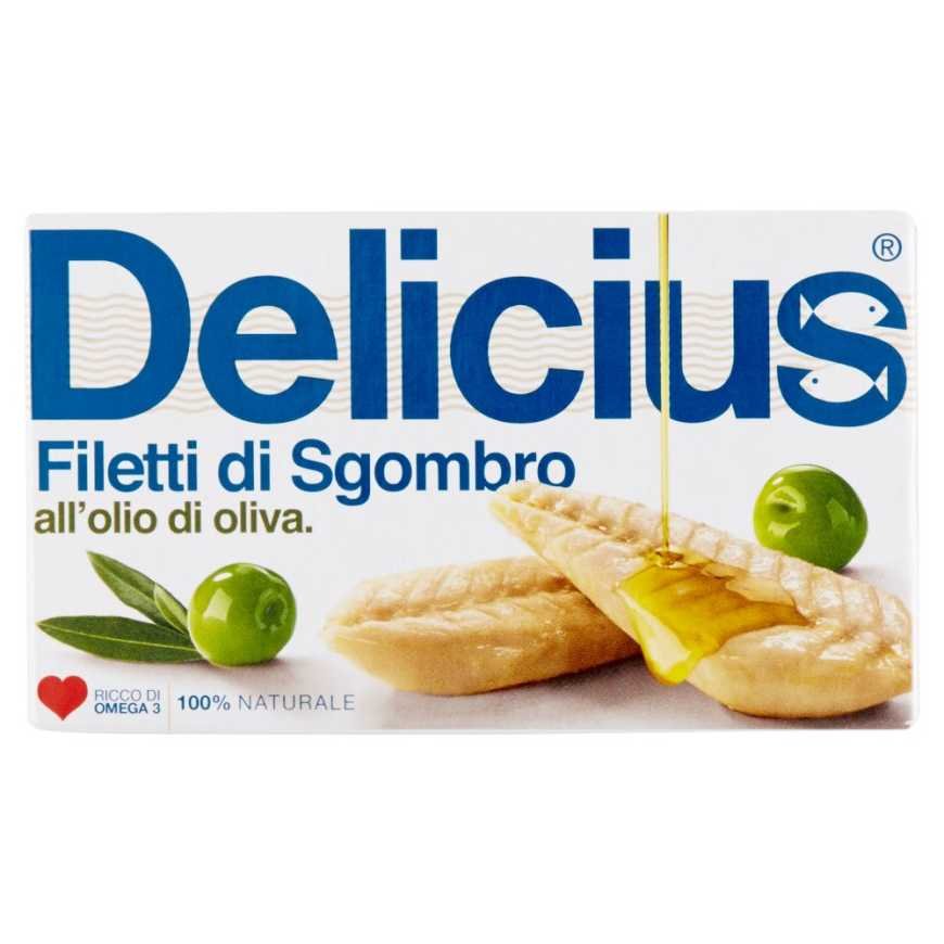 Delicius Филе скумбрии в оливковом масле, 125 г