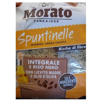 Morato тостовый хлеб с черным рисом Spuntinelle Riso Nero, 400 г