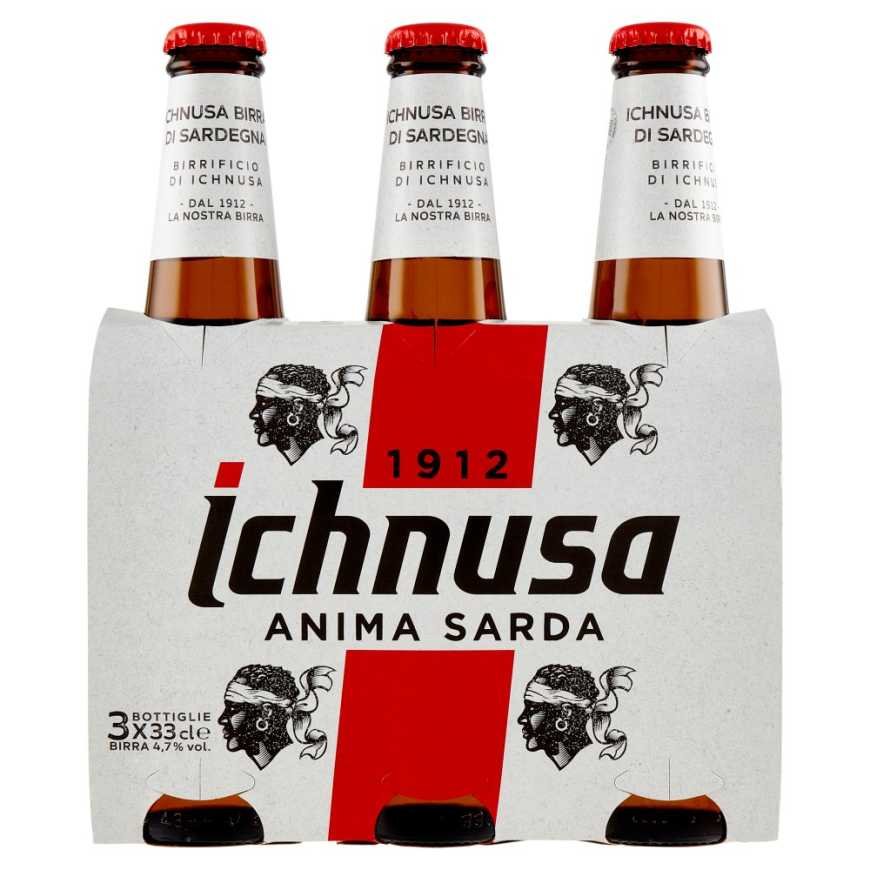 Ichnusa пиво, 3 × 0,33 л, 4,7%