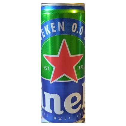 Heineken alcohol-free blonde lager beer can, 0.33 l