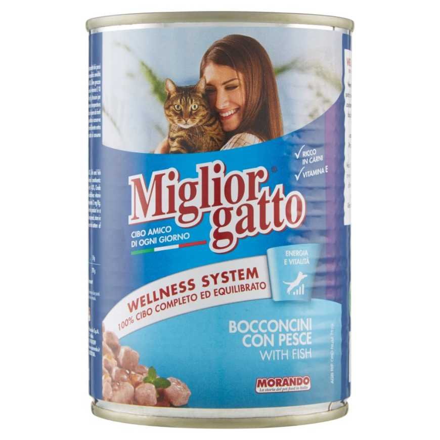 Migliorgatto кусочки с рыбой, 405 г