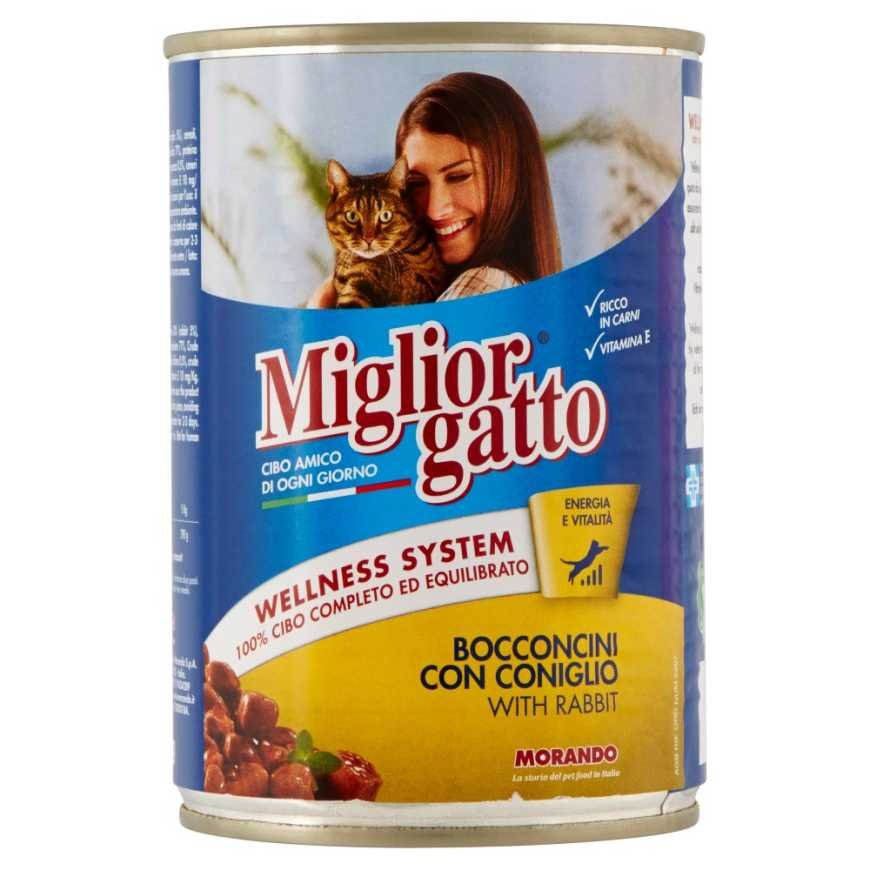 Migliorgatto кусочки с кроликом, 405 г