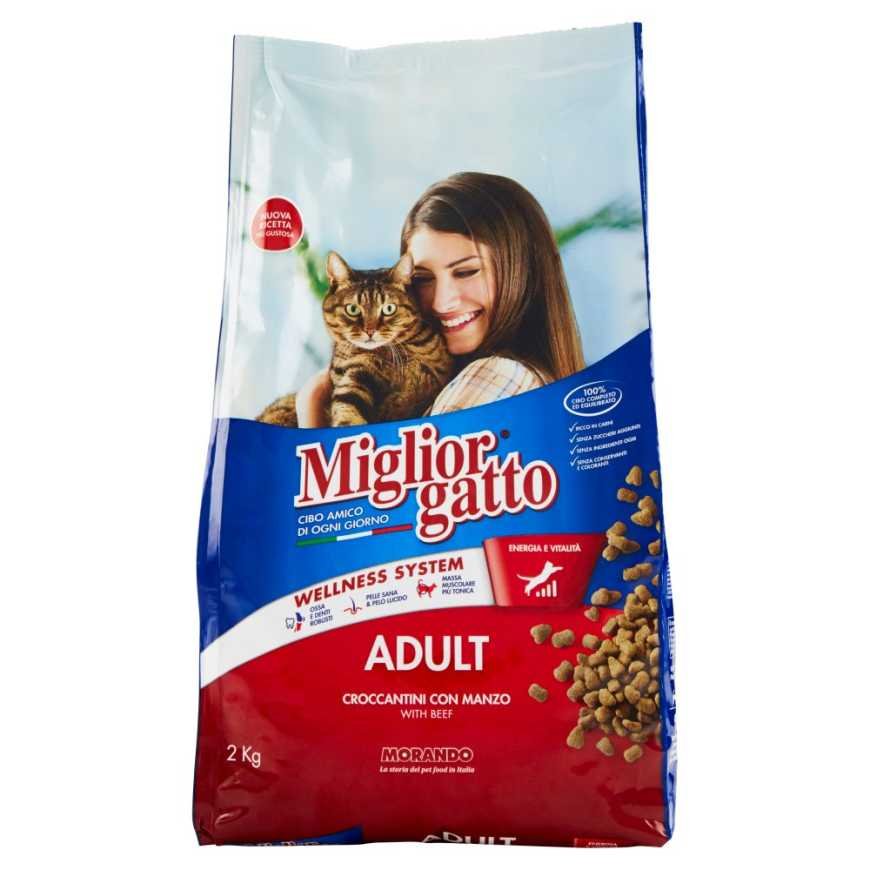 Migliorgatto сухой корм с говядиной и печенью, 2 кг