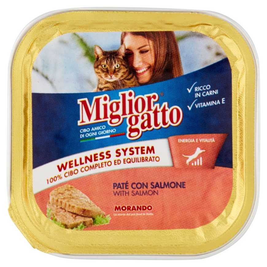Migliorgatto паштет в ванночке с лососем, 100 г
