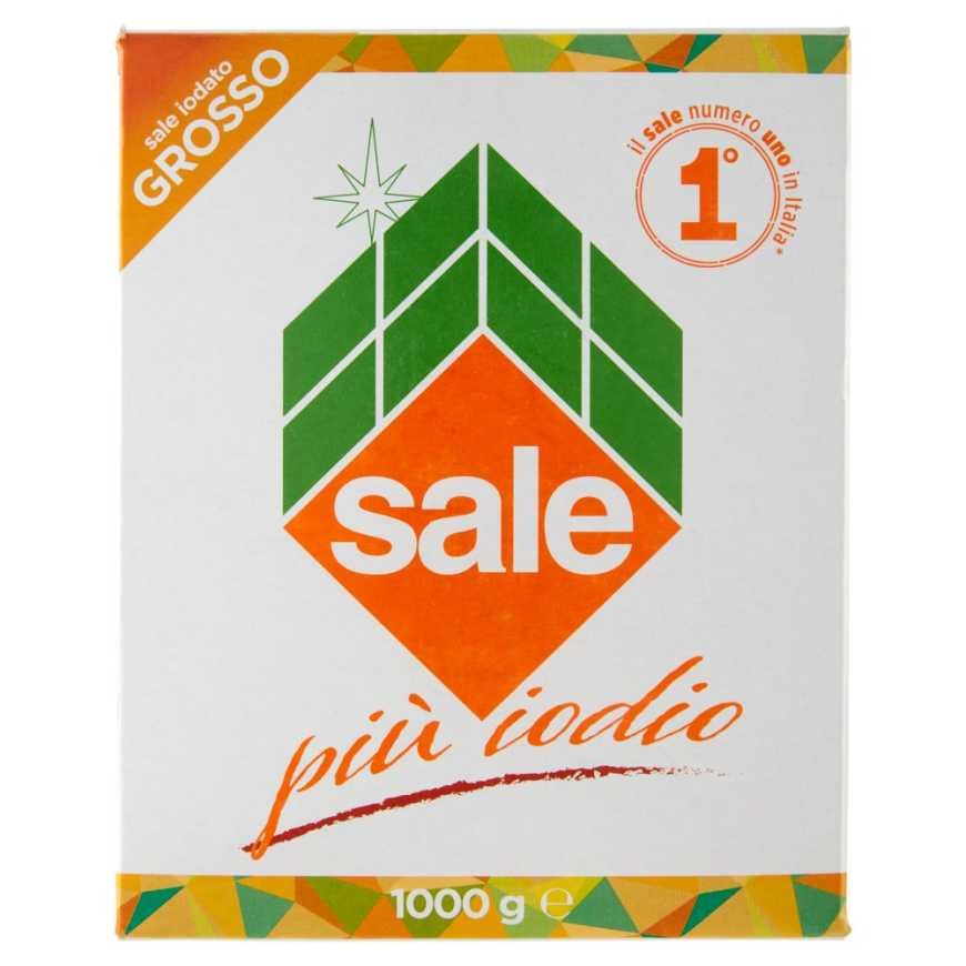 Sale di Sicilia coarse iodized table salt, 1 kg