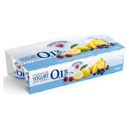 Vipiteno обезжиренный йогурт 0,1% ассорти, 125 г х 8