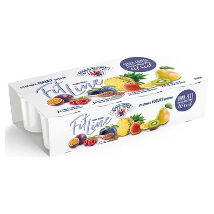 Vipiteno обезжиренный йогурт Fitline ассорти, 125 г х 8