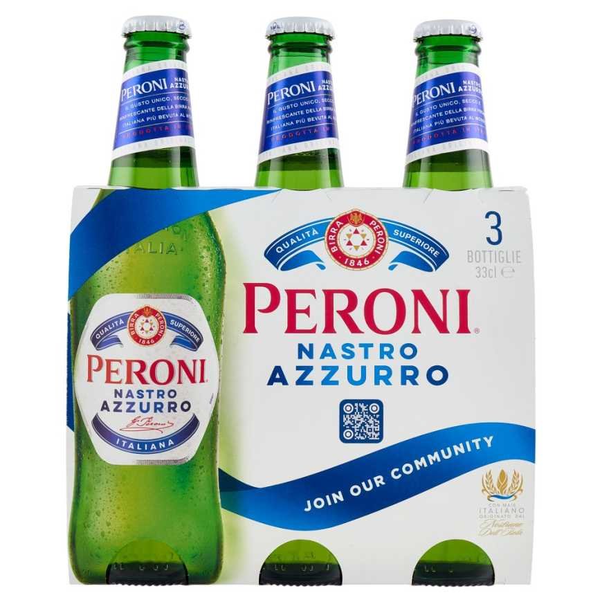 Nastro Azzurro beer, 3 × 0.33 l, 5.1%