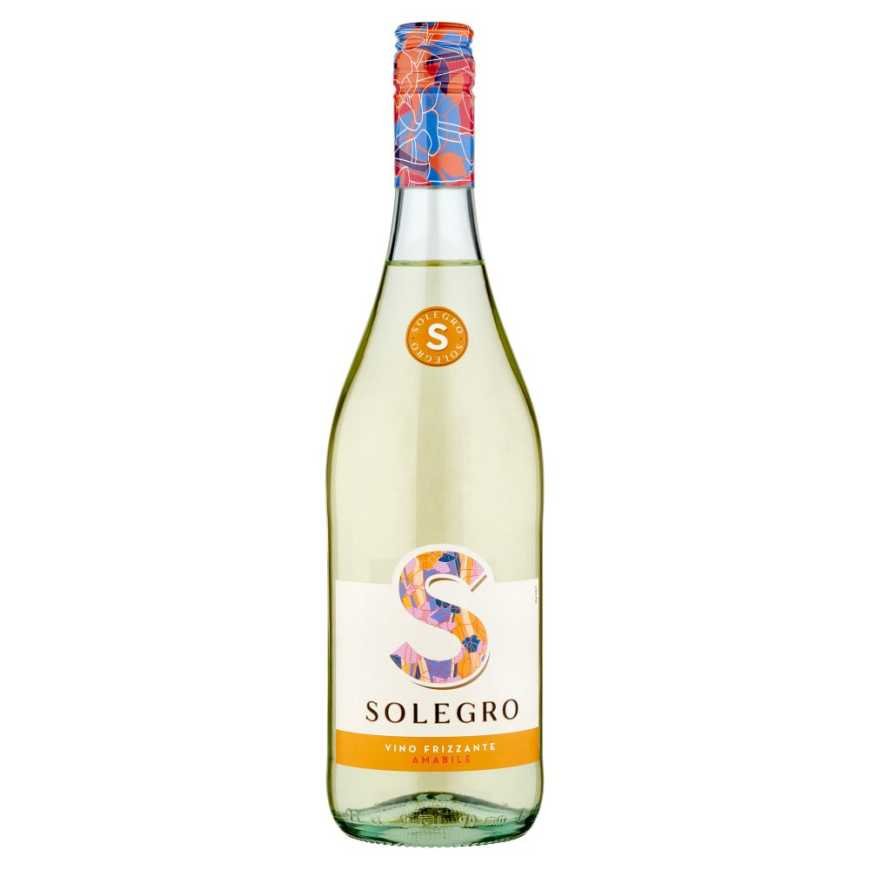 Solegro Белое игристое сухое вино Frizzante Bianco Igt Rubicone, 0,75 л, 10%