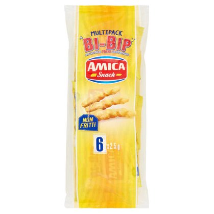 Amica Chips кукурузные снеки мультипак Bi-Bip, 6х25 г