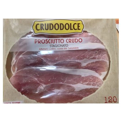 Parmacotto сыровяленая ветчина прошутто крудо выдержанная нарезка, 120 г