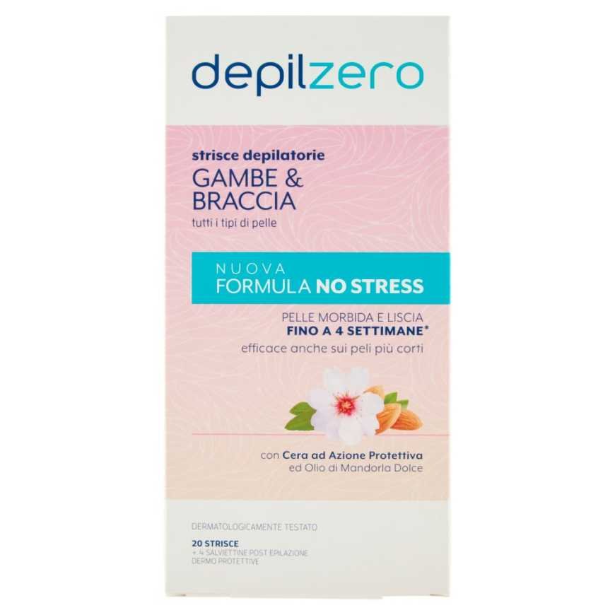 Depilzero legs and arms waxing strips, 20 pcs