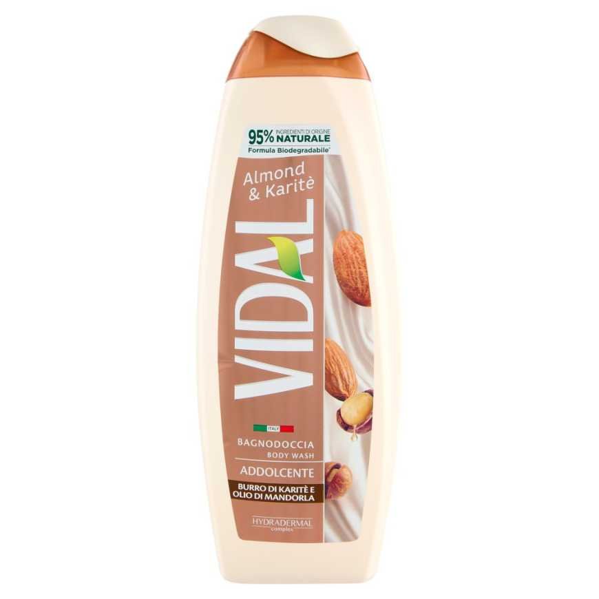 Vidal смягчающий гель-душ Almond & Karitè с маслом ши и миндальным маслом, 500 мл