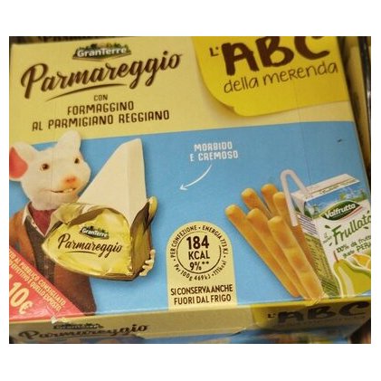Parmareggio набор для перекуса ABC с плавленым сырком, 1 шт.