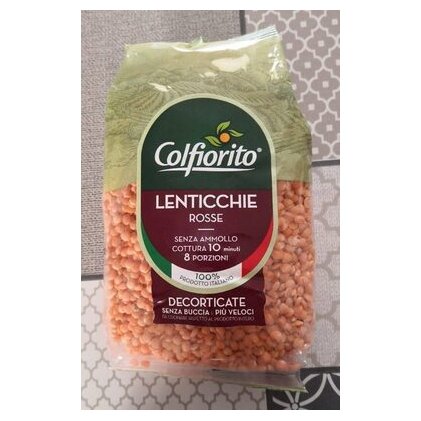 Colfiorito чечевица красная колотая, 400 г