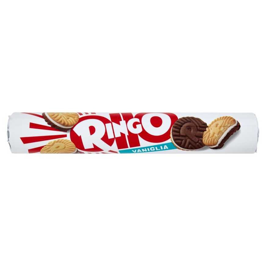 Pavesi Печенье Ringo с начинкой из ванильного крема в тубусе, 165 г
