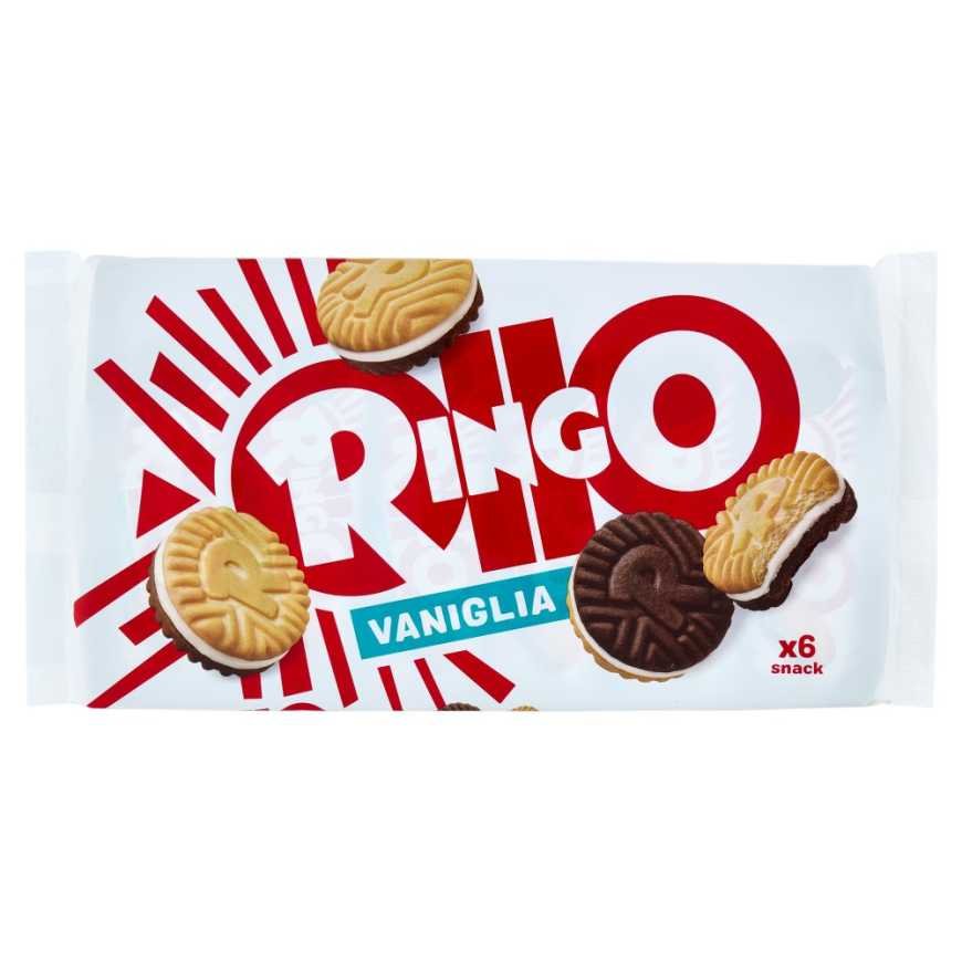 Pavesi Печенье Ringo с начинкой из ванильного крема, 6 × 330 г