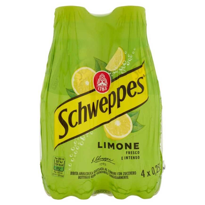 Schweppes lemon drink, 4 × 0.25 l