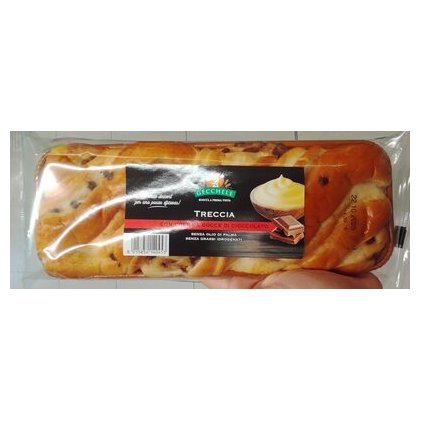 Gecchele плетеная булка с заварным кремом и шоколадными каплями, 300 г