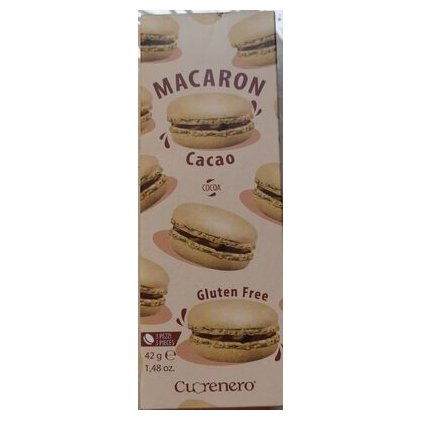 Cuorenero пирожные макарон со вкусом какао, 3 шт.