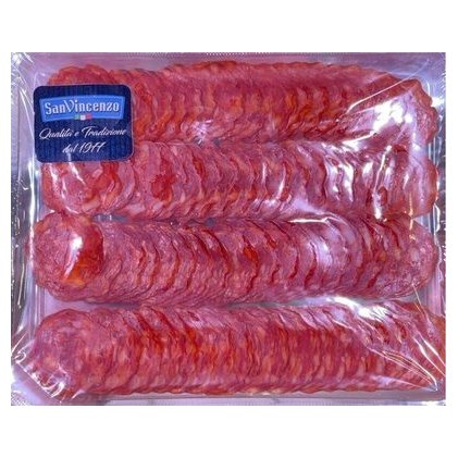 San Vincenzo sliced spicy salsiccia, 100 g