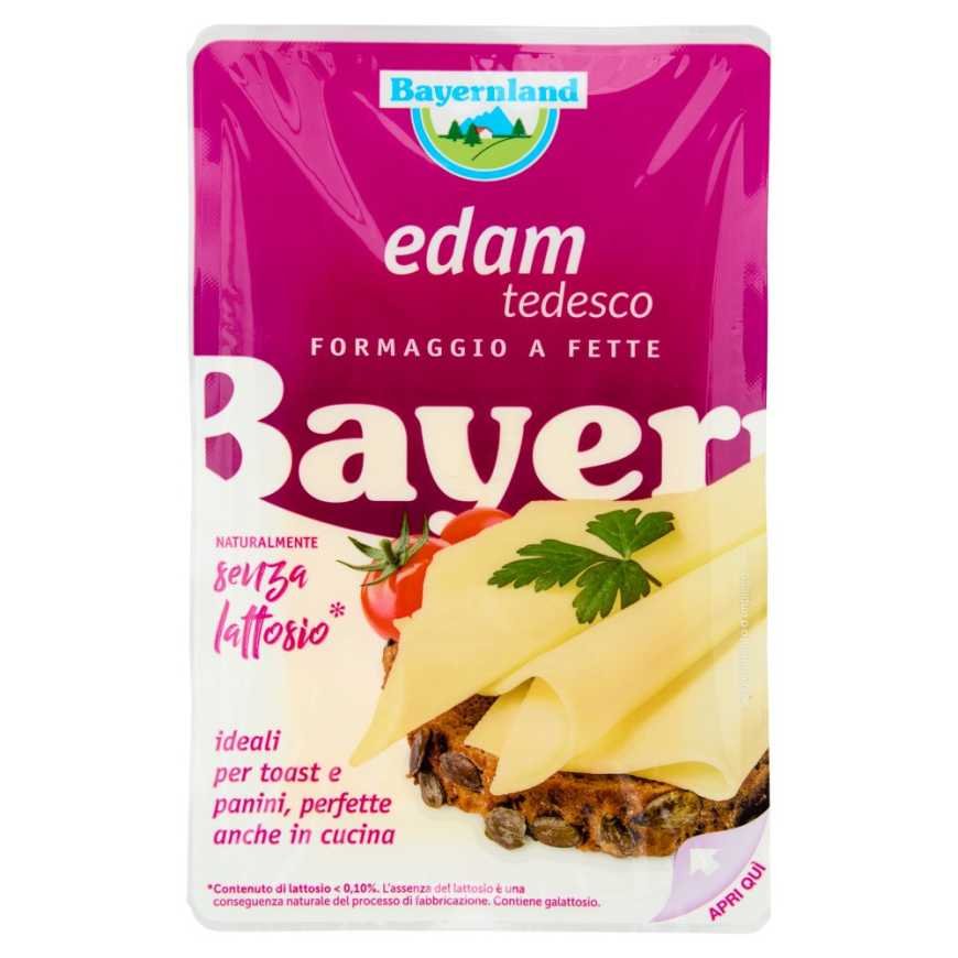 Bayernland Сыр эдам в ломтиках без лактозы, 100 г