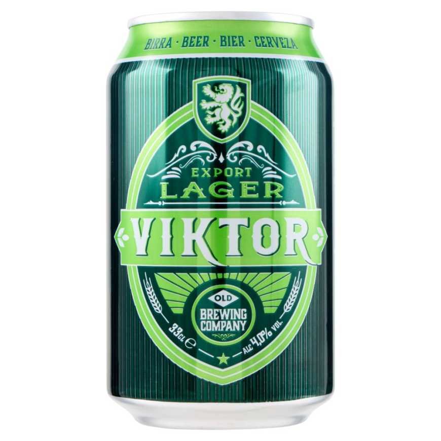 Victor пиво светлое в банке, 0,33 л, 4%