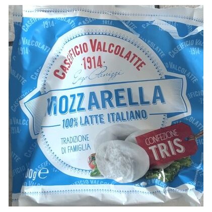 Valcolatte 100% mozzarella cheese, 3x100 g