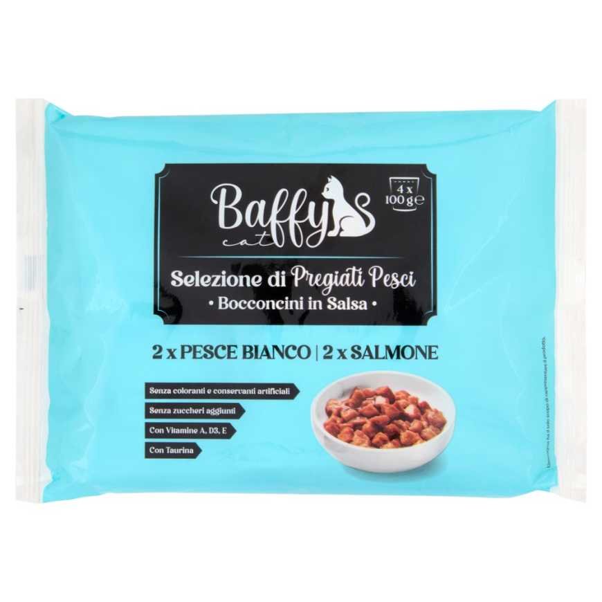 Baffy Cat кусочки с рыбой, 4 × 100 г