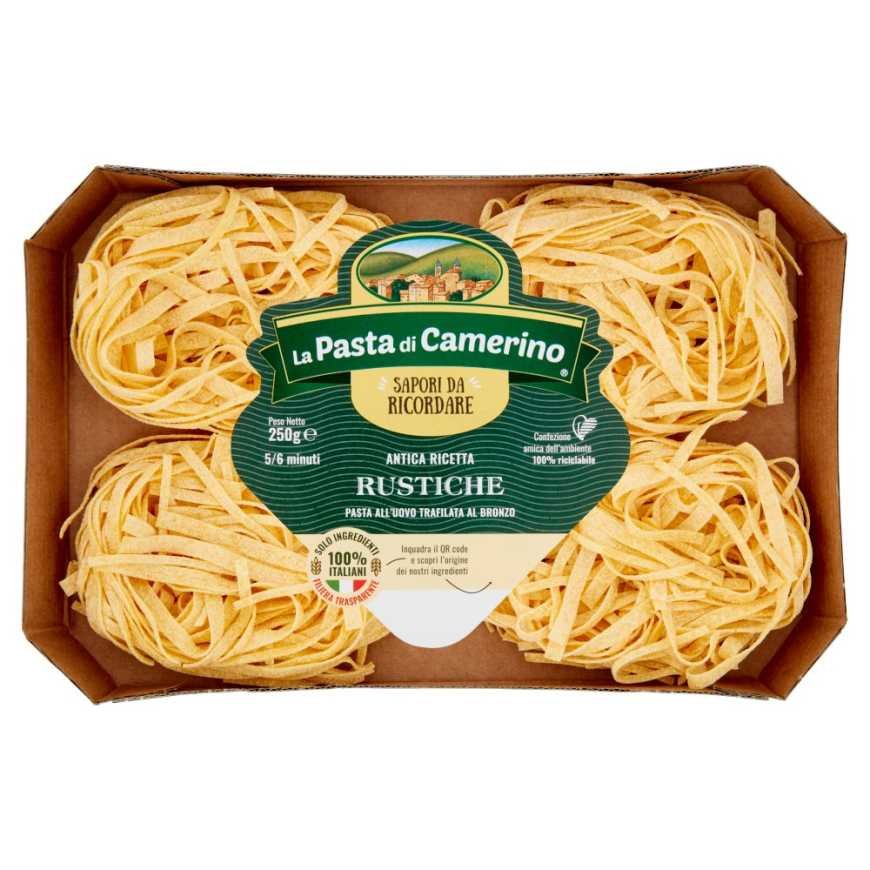 La Pasta di Camerino Деревенские яичные макароны бронзового формования, 250 г