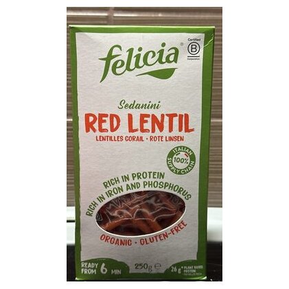 Felicia Седанини био из красной чечевицы, 250 г
