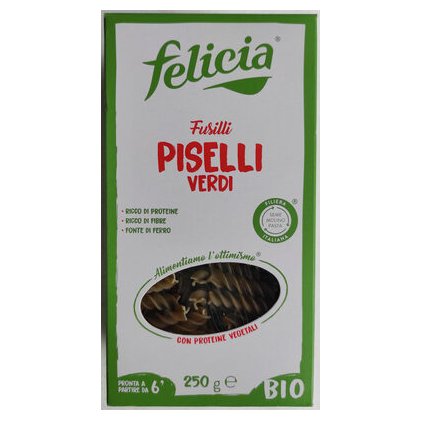 Felicia Фузилли био из зеленого горошка, 250 г