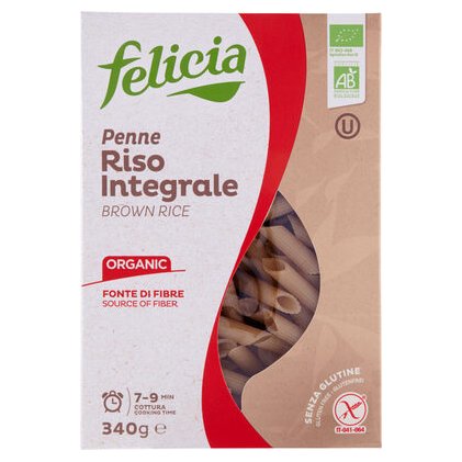 Felicia gluten-free whole grain brown rice penne, 340 g