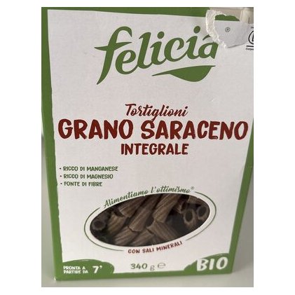 Felicia Organic buckwheat tortiglioni, 340 g