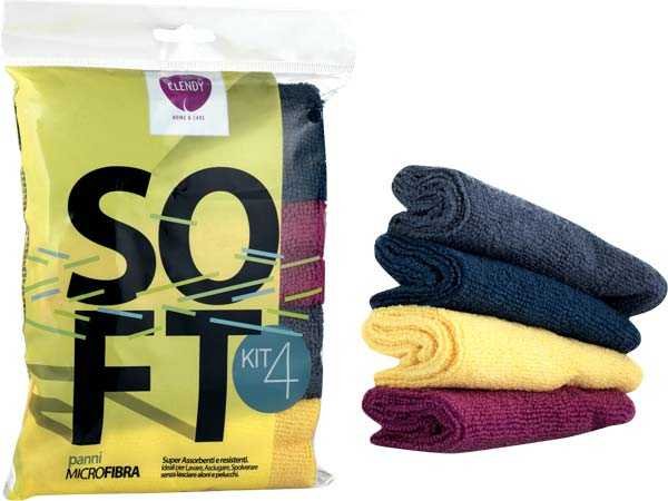 Clendy soft microfiber cloth set, 4 pcs.