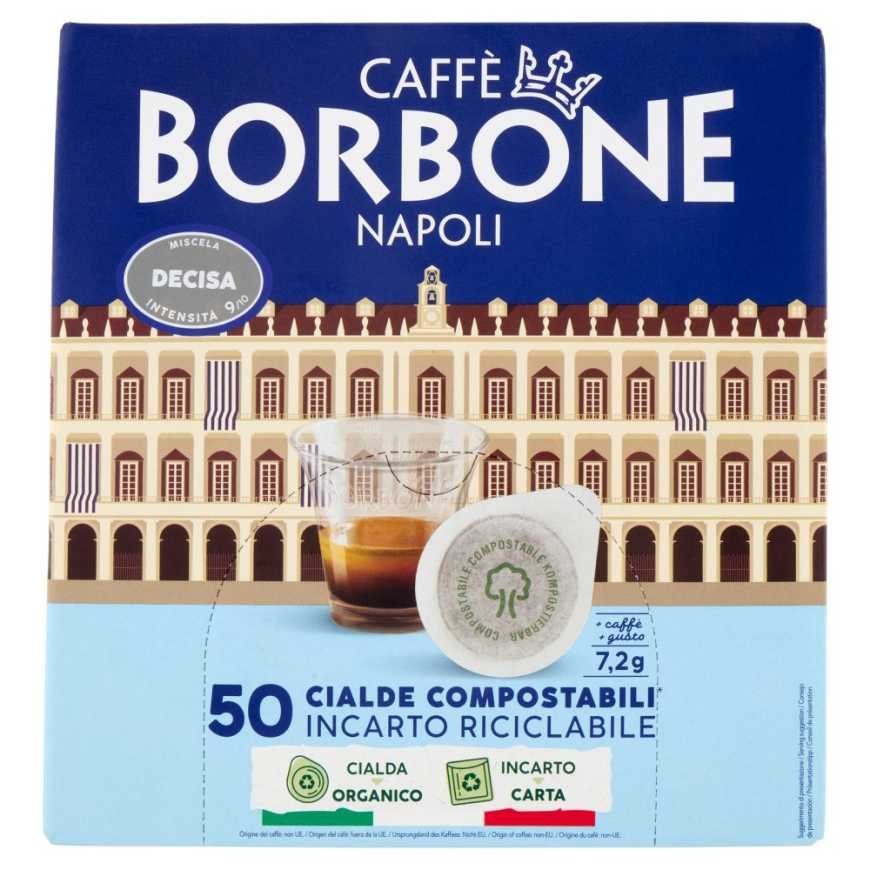 Caffè Borbone Кофе в чалдах компостируемых Miscela Decisa, 50 × 7,2 г