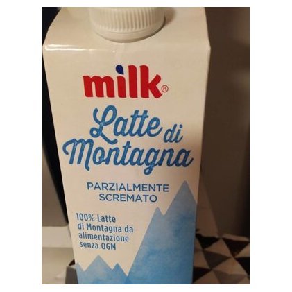 Milk горное молоко пастеризованное нежирное, 1 л