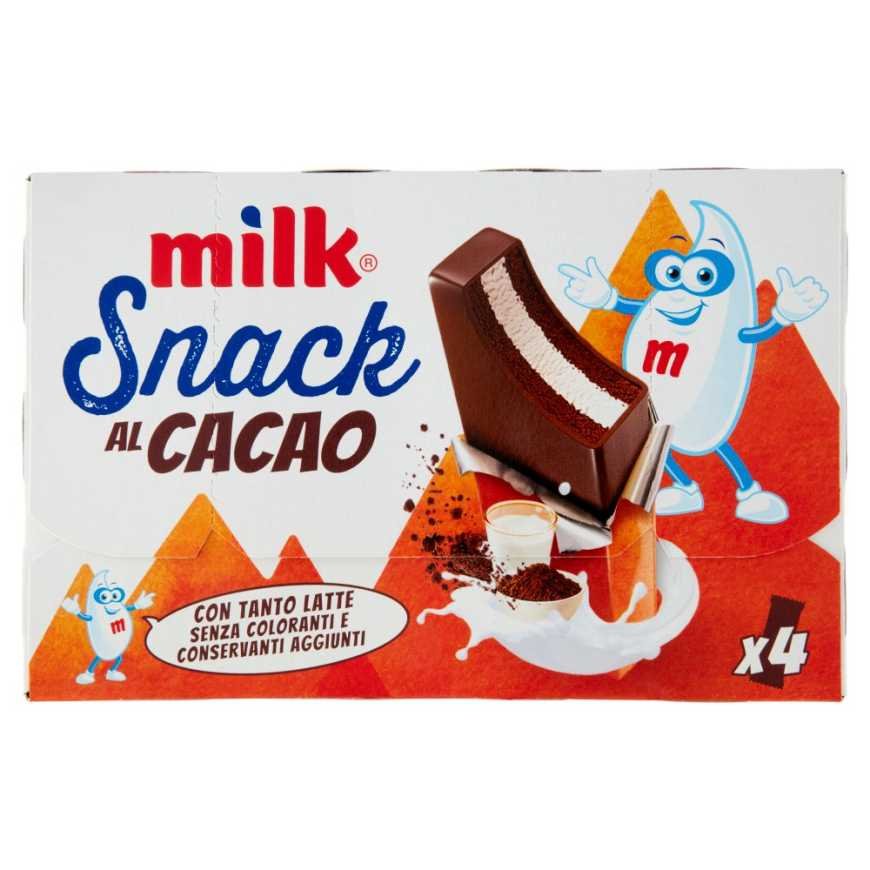 Молочный снек с какао, 30 г, 4 шт