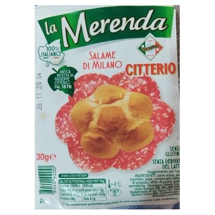 Citterio перекус салями Милано, 30 г