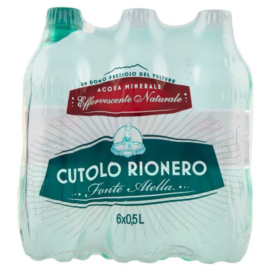 Cutolo Rionero минеральная вода естественно газированная, 6 × 0,5 л