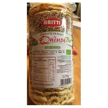 Britti organic corn and quinoa crispbreads, 120 g