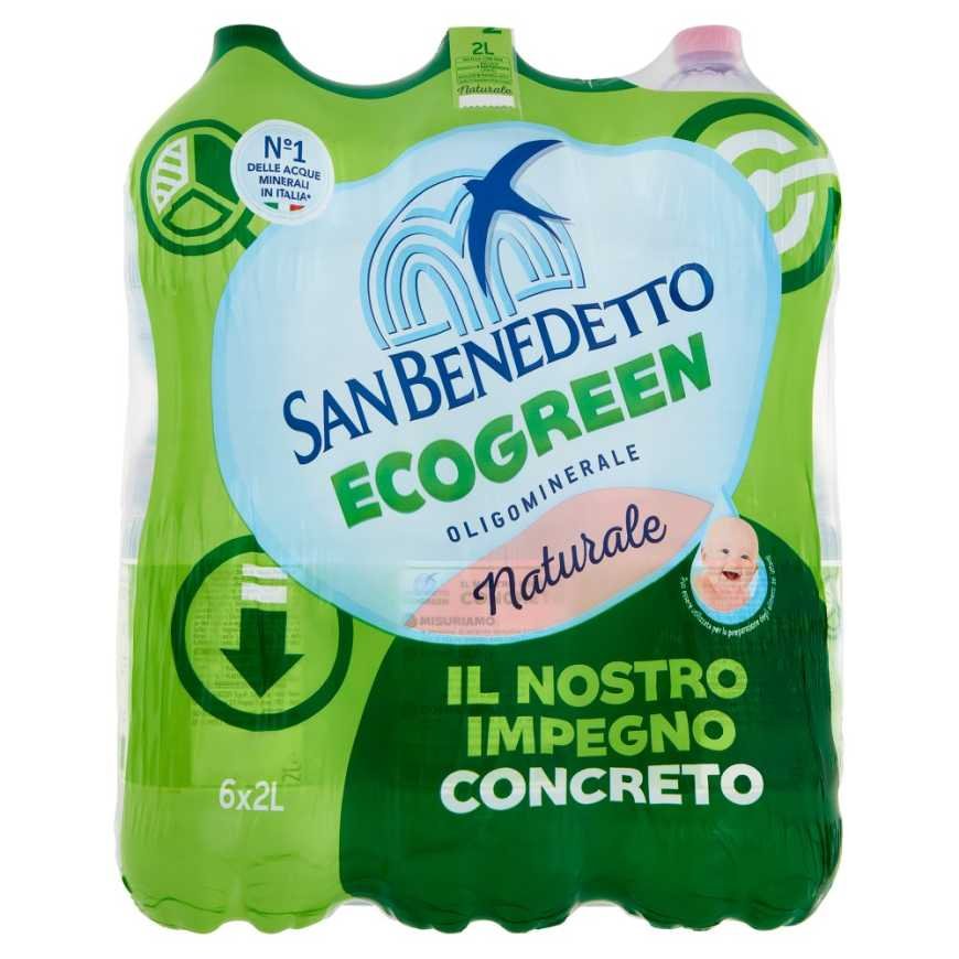 San Benedetto Acqua Minerale Naturale Fonte del Pollino Ecogreen минеральная негазированная вода, 2 л