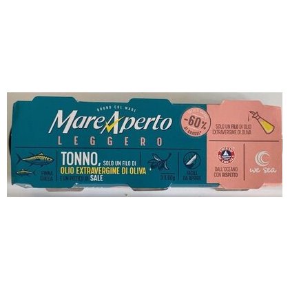 Mare Aperto легкий тунец в оливковом масле Extra Vergine, 60 г