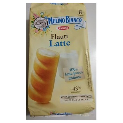 Mulino Bianco бисквитные рулетики Flauti с молочной начинкой, 280 г (8 шт.)