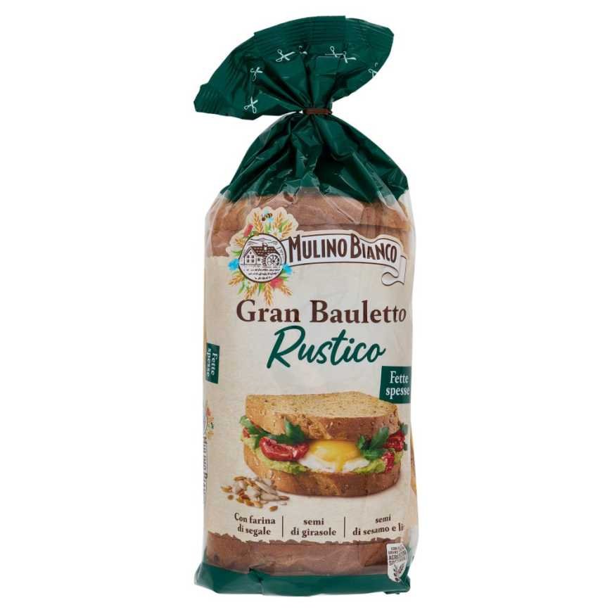 Mulino Bianco деревенский хлеб для тостов Gran Bauletto Rustico, 500 г