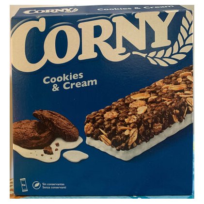 Corny Cookies & Cream cereal bar, 138 g