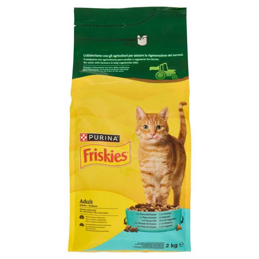 Purina Friskies сухой корм для кошек с тунцом и овощами, 2 кг