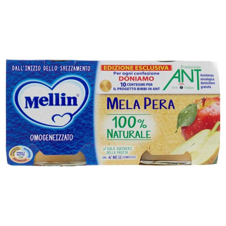 Mellin гомогенизированное пюре яблоко, 2 × 100 г