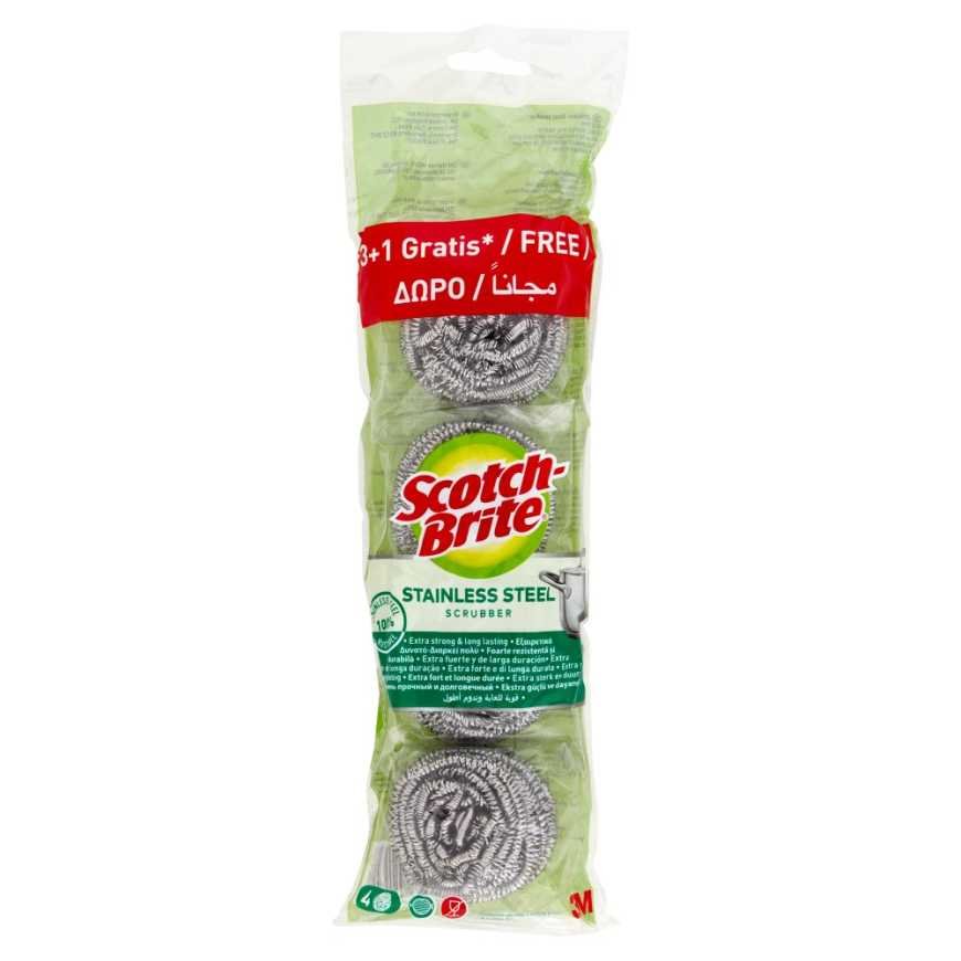 Scotch-Brite Stainless Steel Scouring Pad, 3 pcs