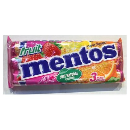 Mentos леденцы Fruit, 3x38 г